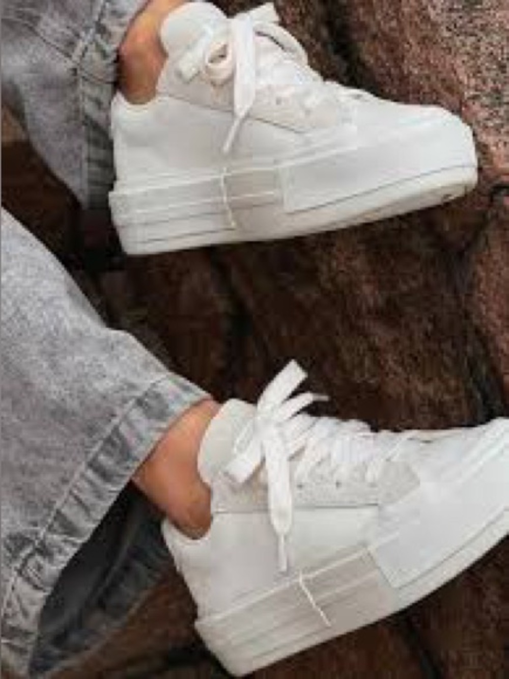 Converse Cruise White Platform Sneakers- Size 6